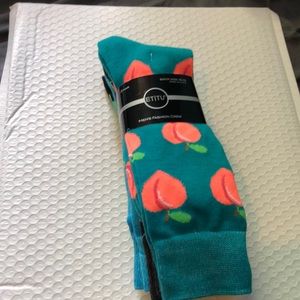 Et Tu 4 Pair Mens Fashion Crew Mid Calf Dress Socks Size 10-13 New With Defects